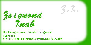 zsigmond knab business card